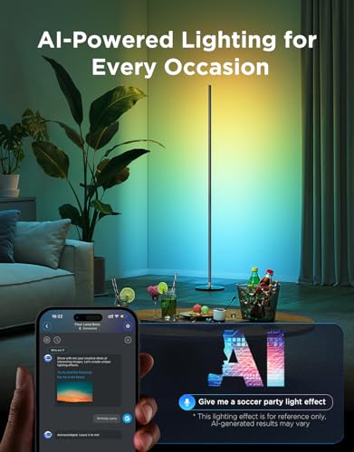 Classic Govee RGBIC Floor Lamp Basic, 1000lm LED for Daily Use