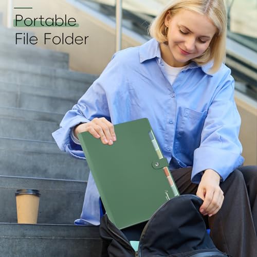 Sooez Elegant Accordion File Organizer, 8 Pocket Essentials