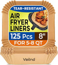 top-tier Air Fryer Paper Liners, 125Pcs Parchment Paper, Air Fryer Liners Kit